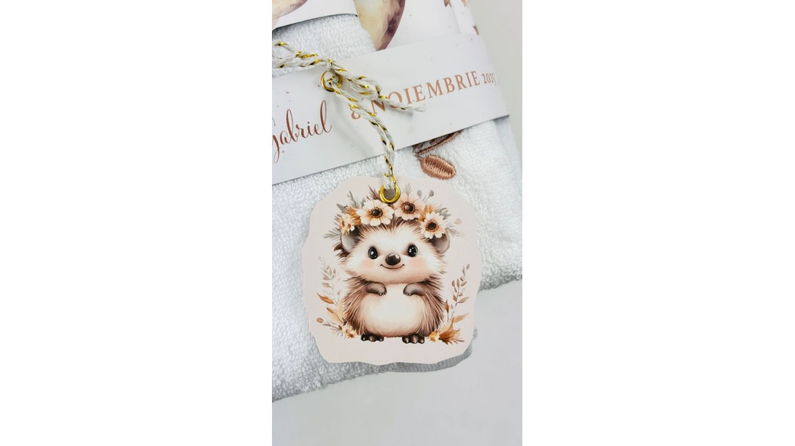 Trusou botez fetita Arici Pogonici cu flori de toamna 15